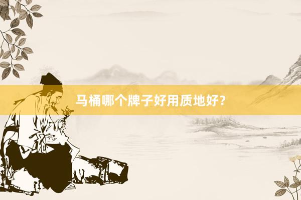 马桶哪个牌子好用质地好？